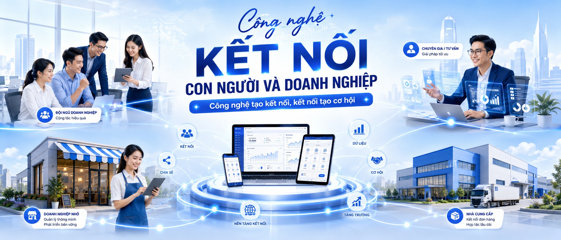Công nghệ kết nối con người và doanh nghiệp